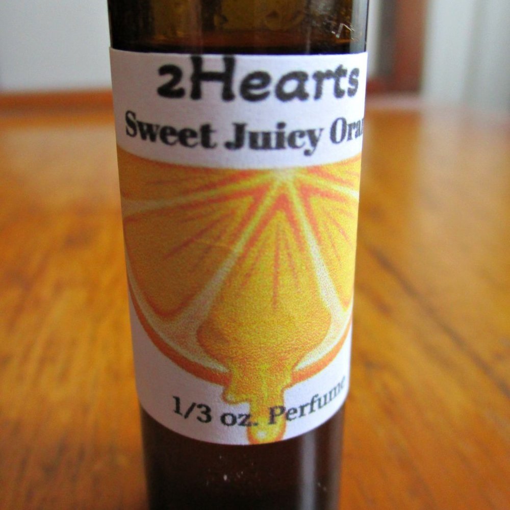 Handmade Sweet Juicy Orange Rollerball Perfume by 2Hearts Scents-1/3 oz. Bottle